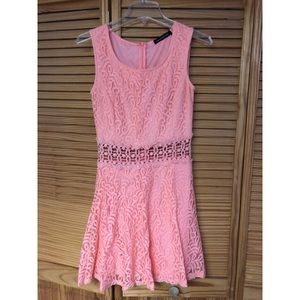 Lace Pink Cutout Dress